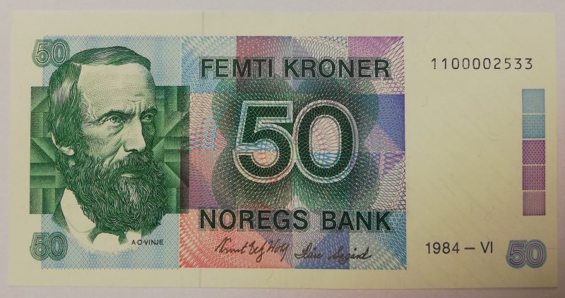 1984 50 kroner, 0/01