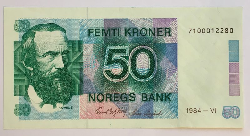 1984  50 kroner, 0/01