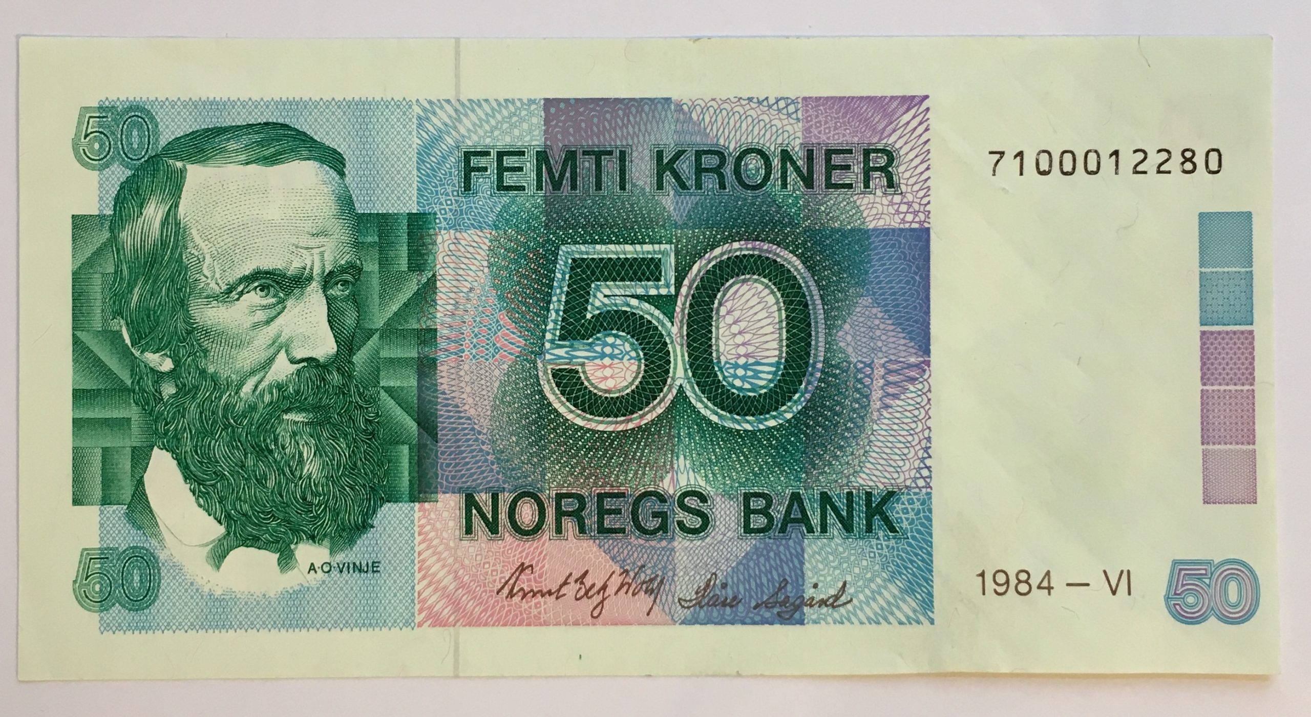 1984  50 kroner, 0/01