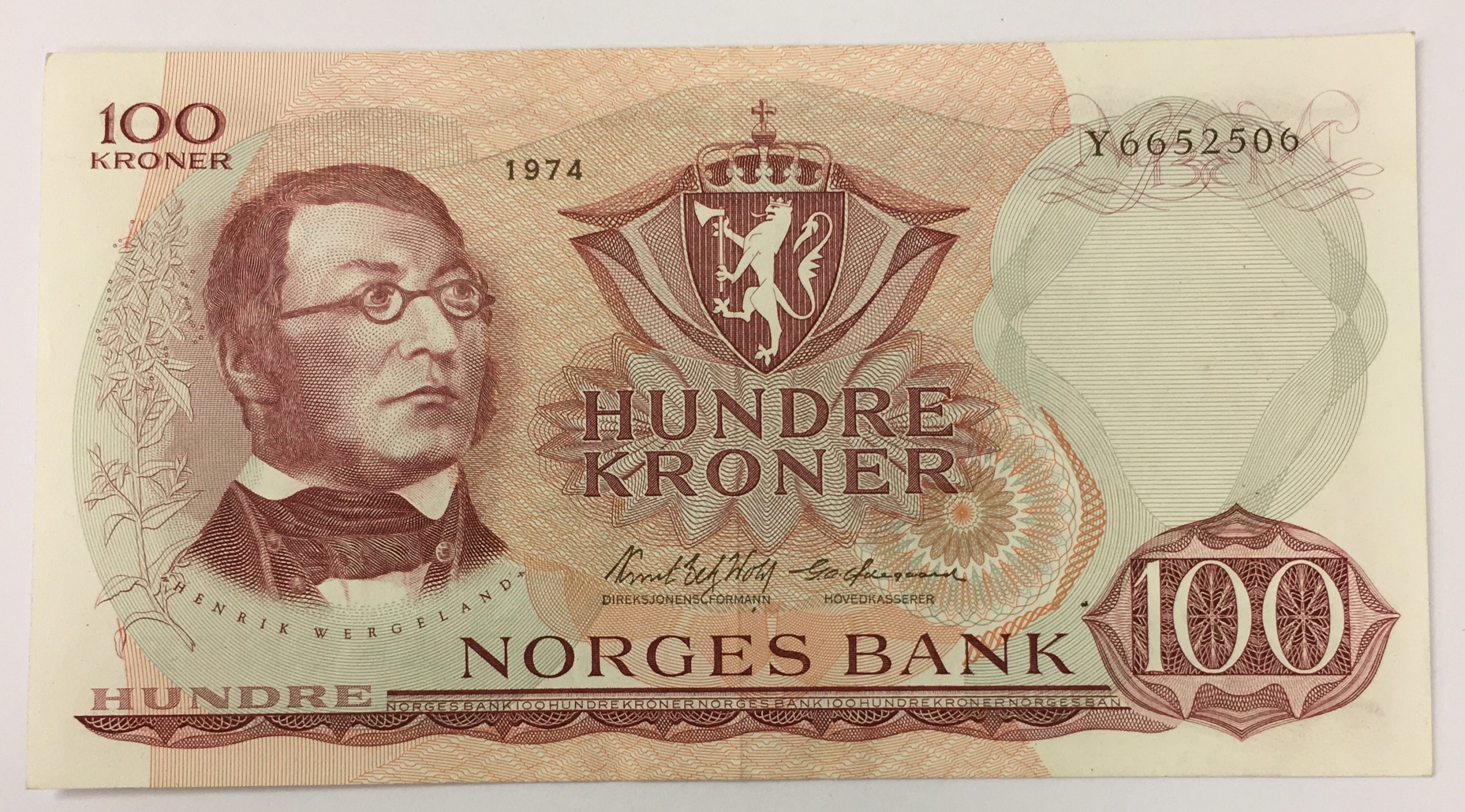 1974  Y 100 kroner, 1+/01