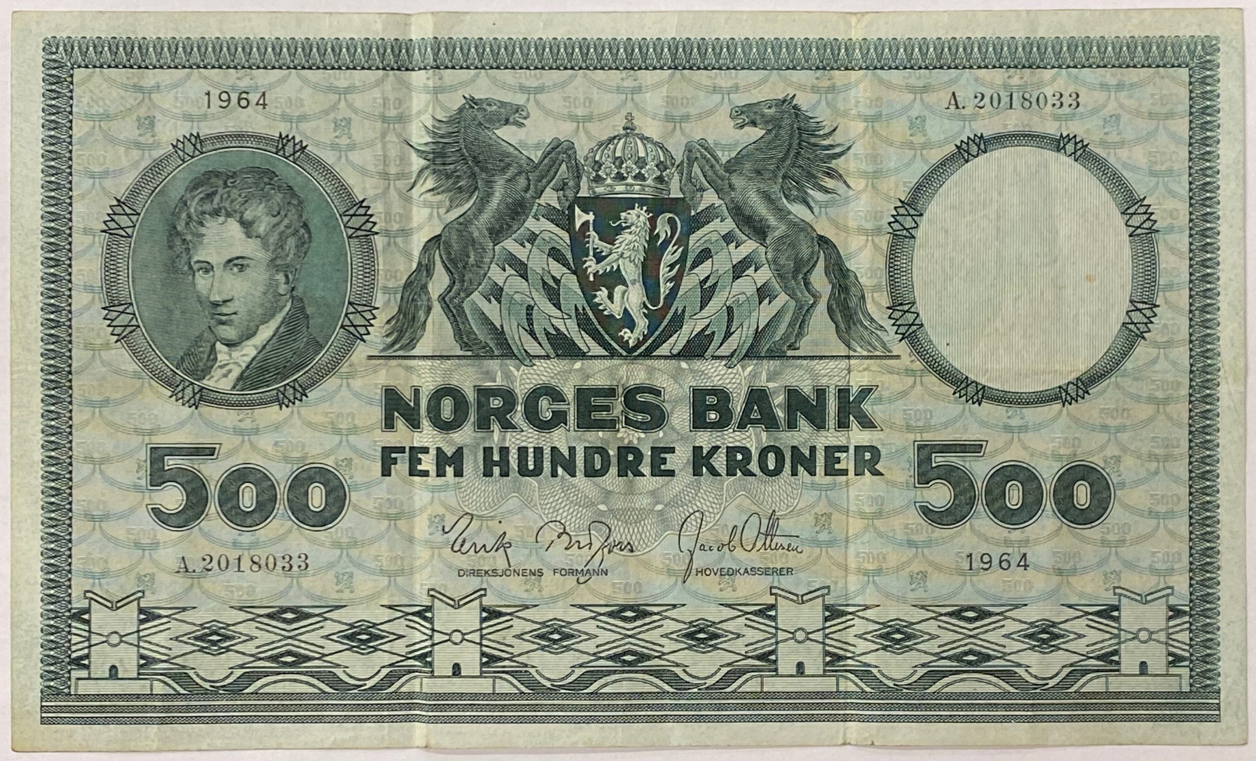 1964 500 kroner A.2018033, 1