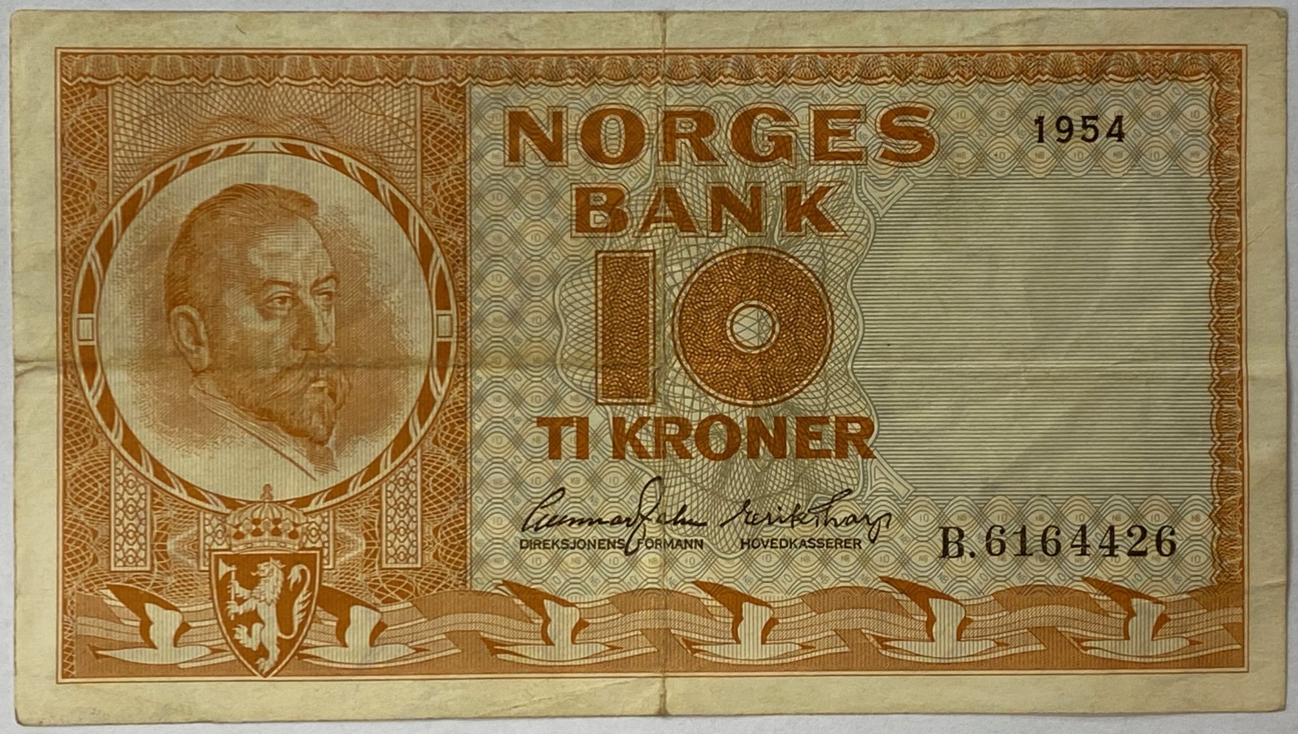 S 1954 10 kroner B.6164426, 1/1-