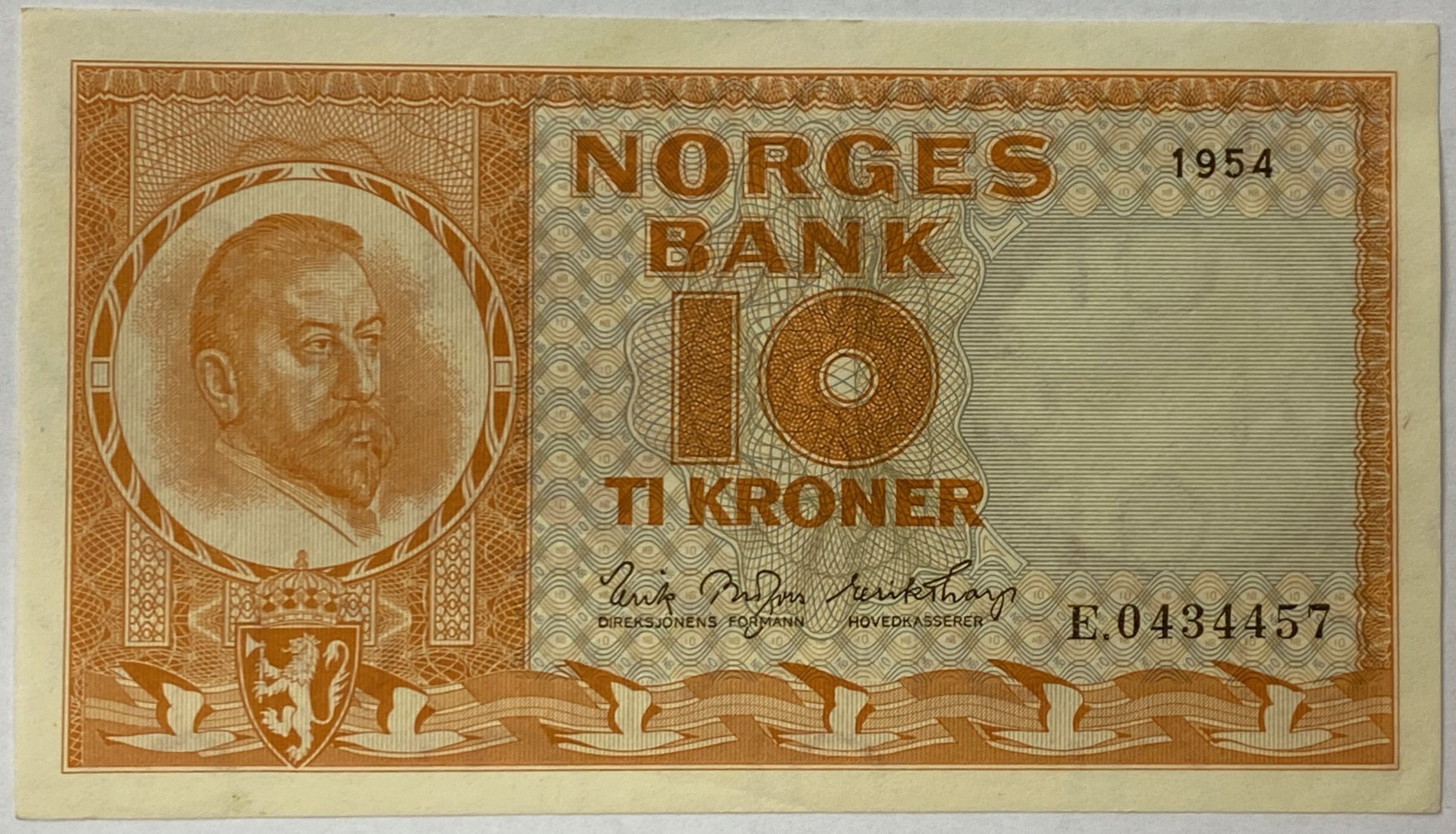 1954 10 kroner E.0434457, 1+/01