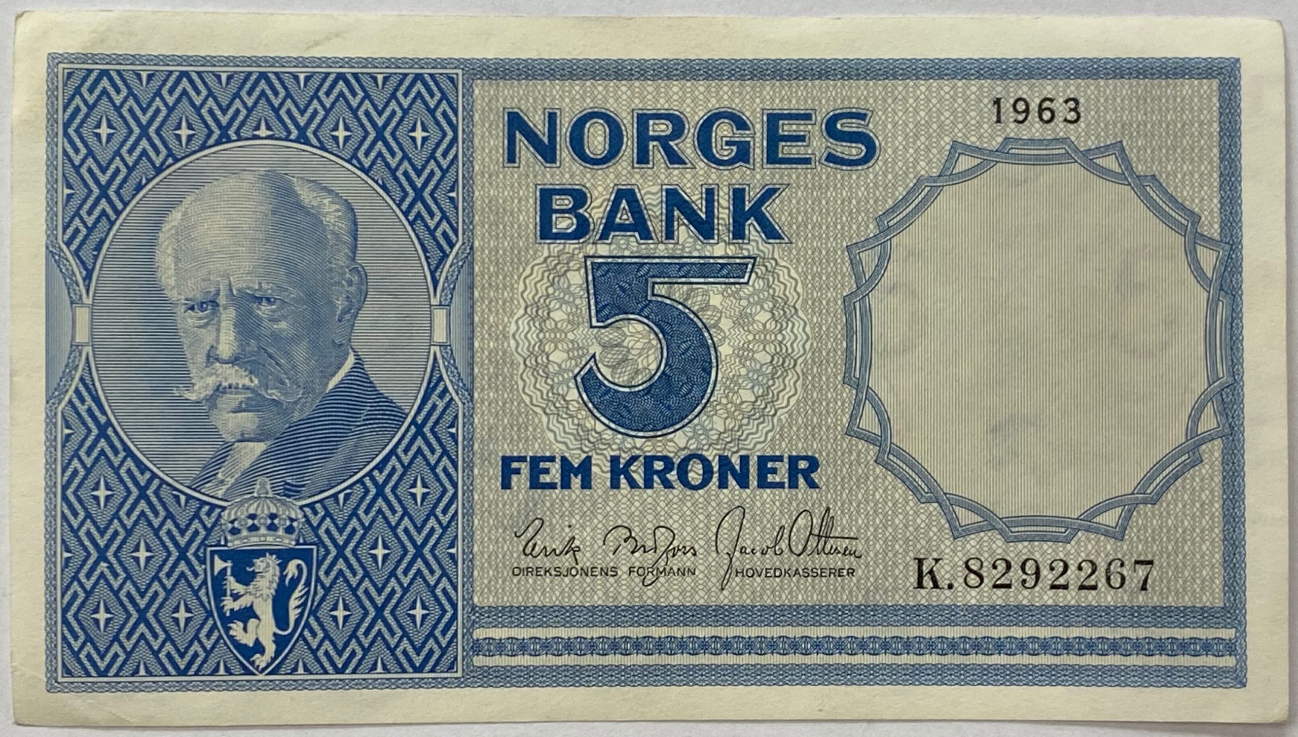 1963 5 kroner K.8292267, 01