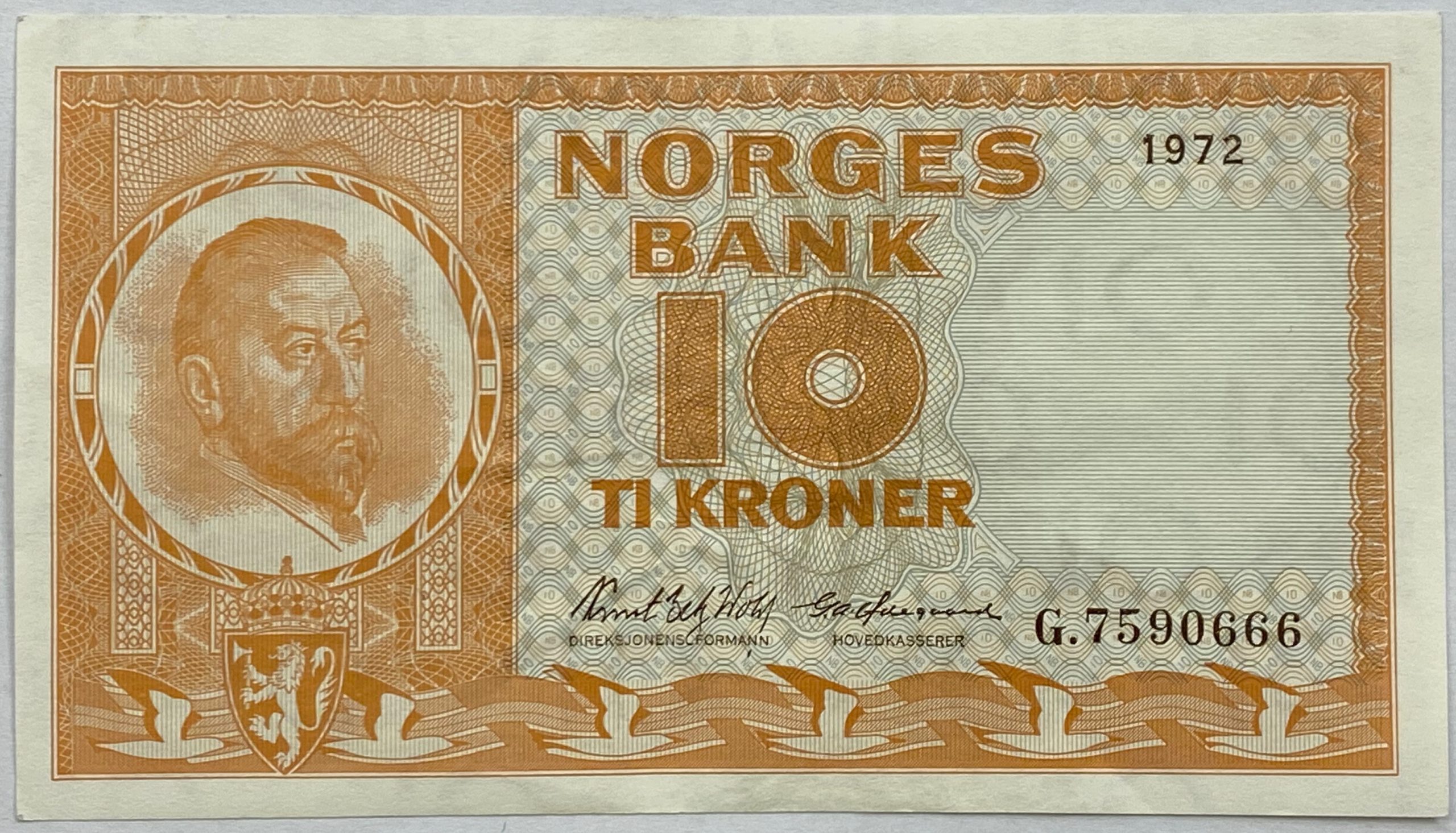 S 1972 10 kroner G.7590666, 1+