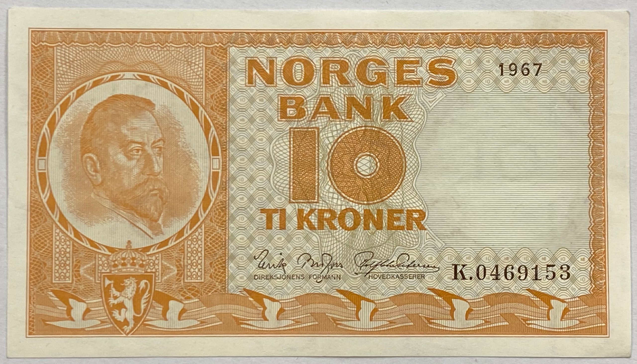 S 1967 10 kroner K.0469153, 1+ /01