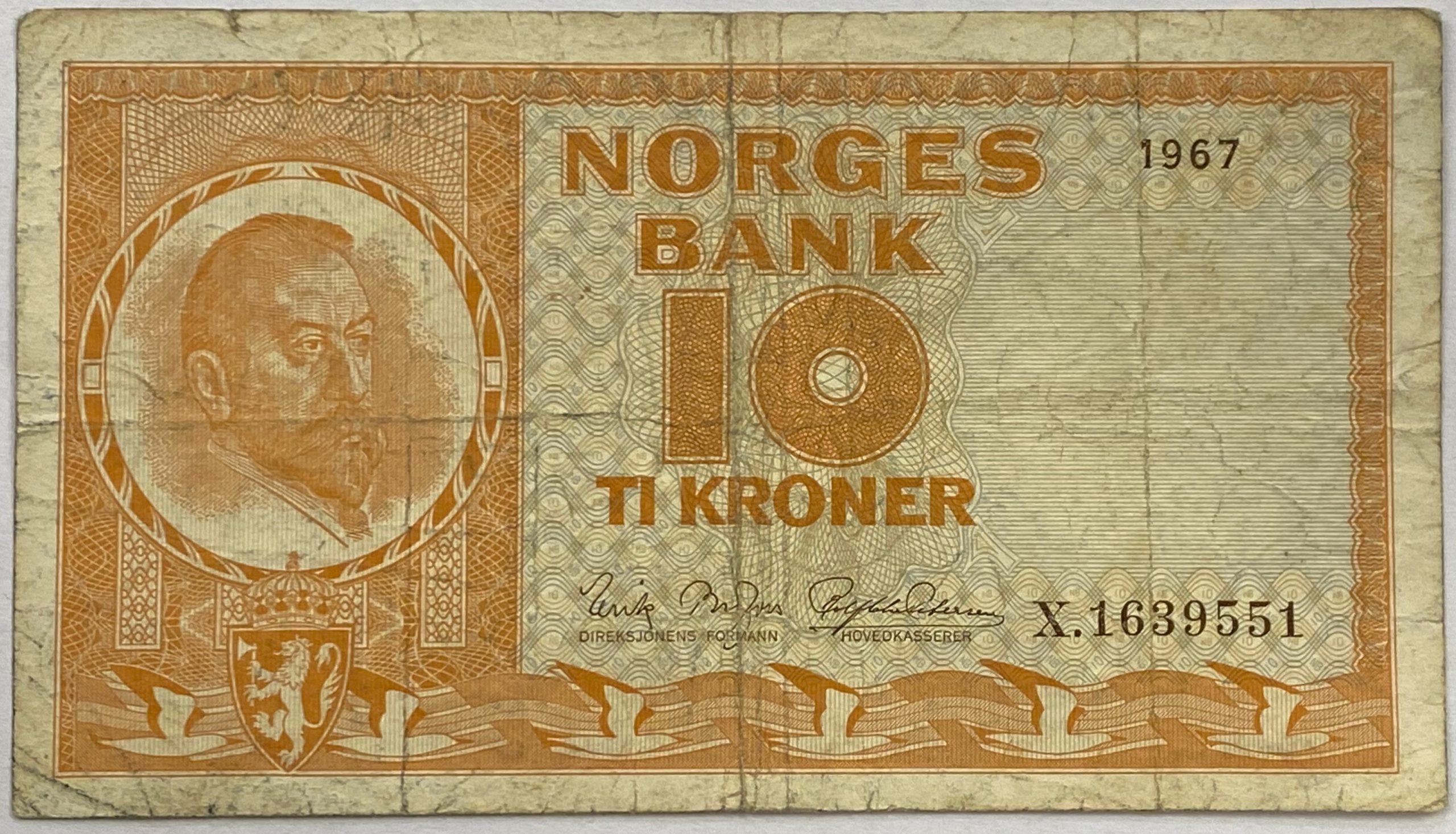 1967 10 kroner X.1639551, 1-/2