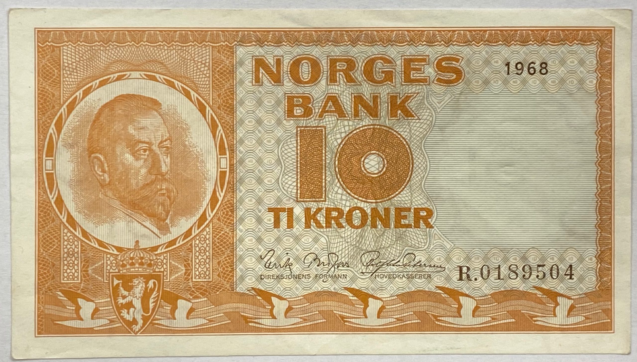 1968 10 kroner R.0189504, 1+ /01