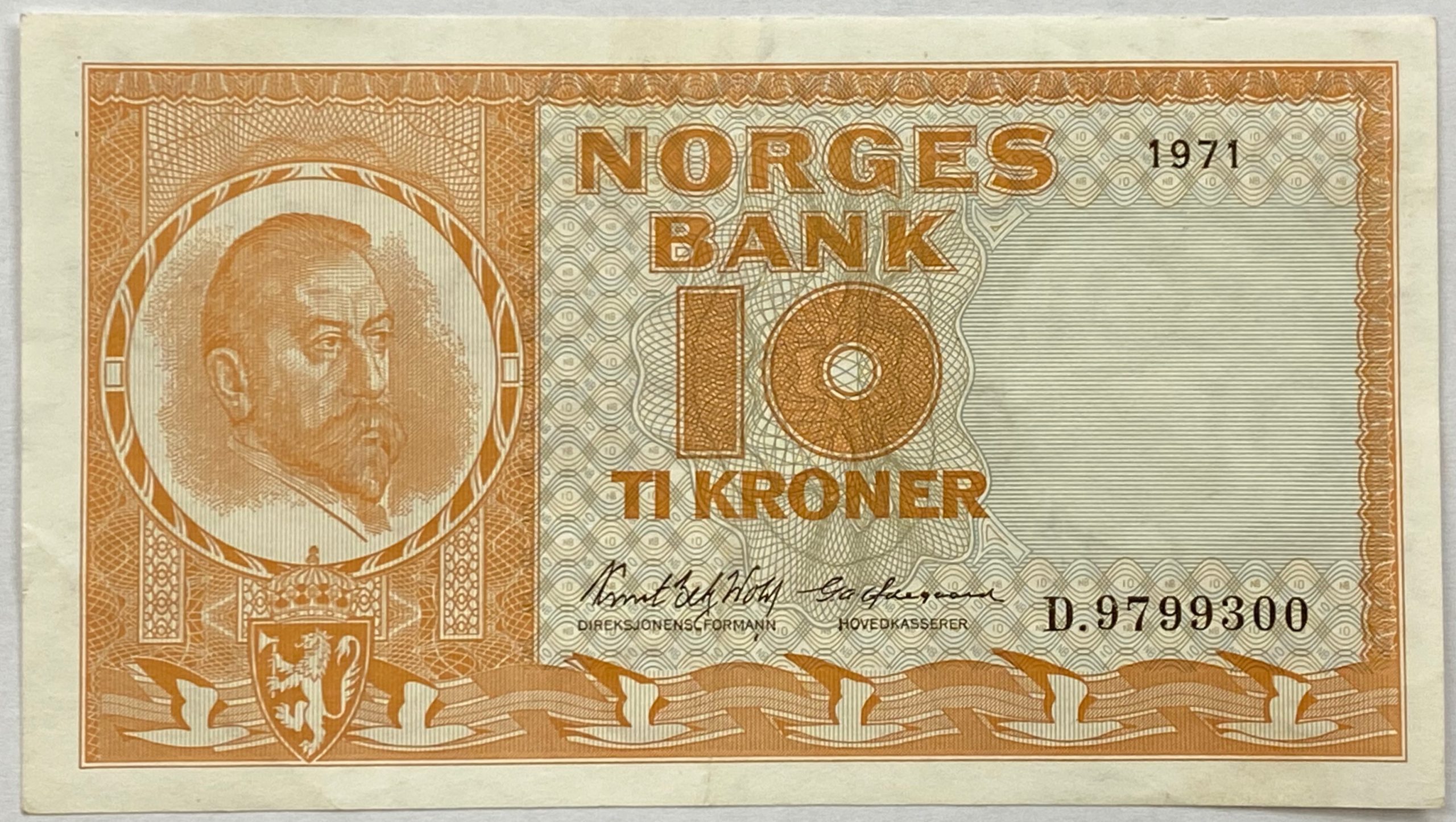 S 1971 10 kroner D.9799300, 1+/01