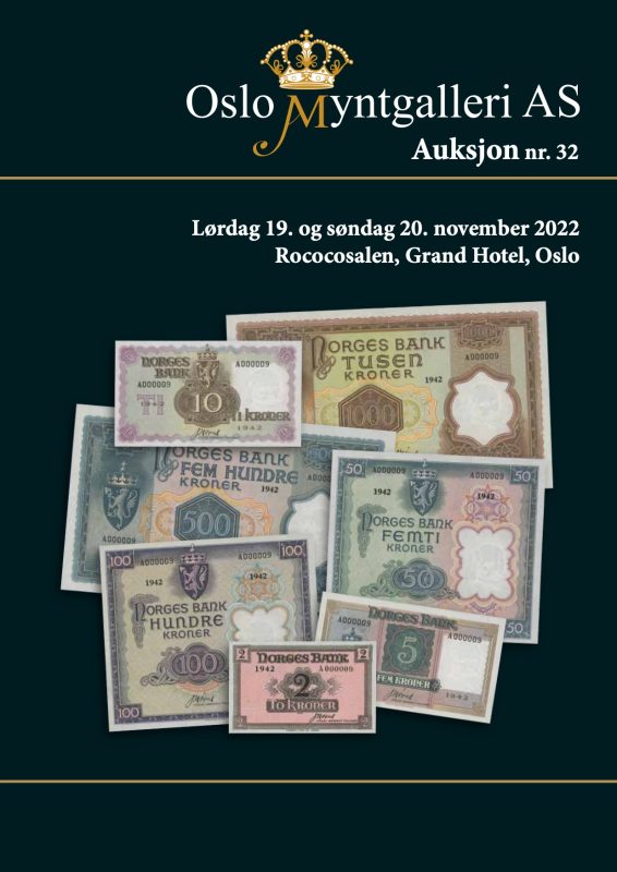 Oslo Myntgalleri katalog auksjon nr.32