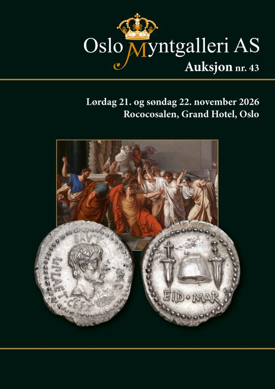 Oslo Myntgalleri katalog for auksjon nr. 43, forhåndssalg