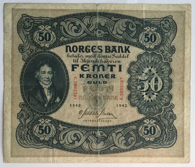 1942 C  50 kroner, 1/1-