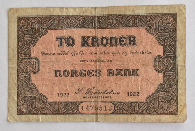 1922  2 kroner, 1-