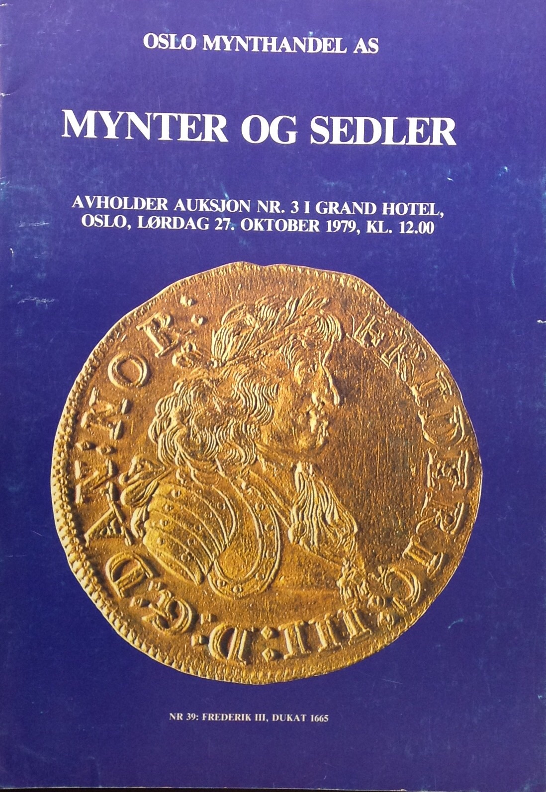 Oslo Mynthandel katalog auksjon nr.3